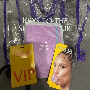 Alicia keys concert bag-journal-vip tags
